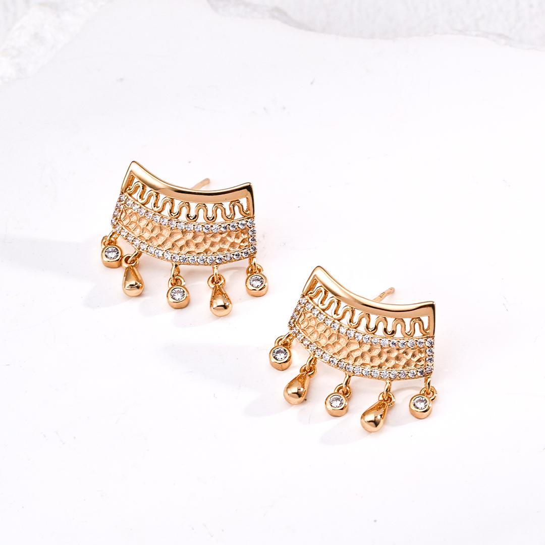 S925 Silver Retro Zircon Earrings