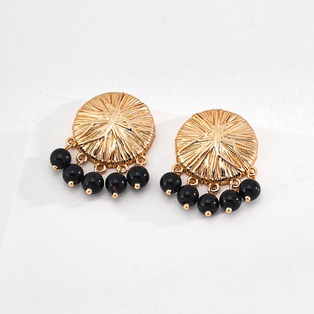 Black agate earrings