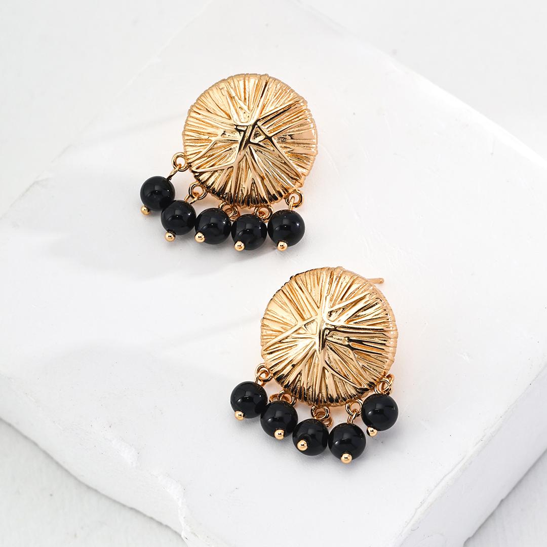 Black agate earrings