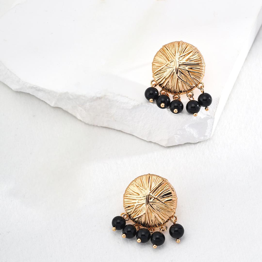 Black agate earrings