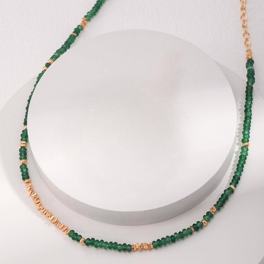 Emerald Silver Necklace