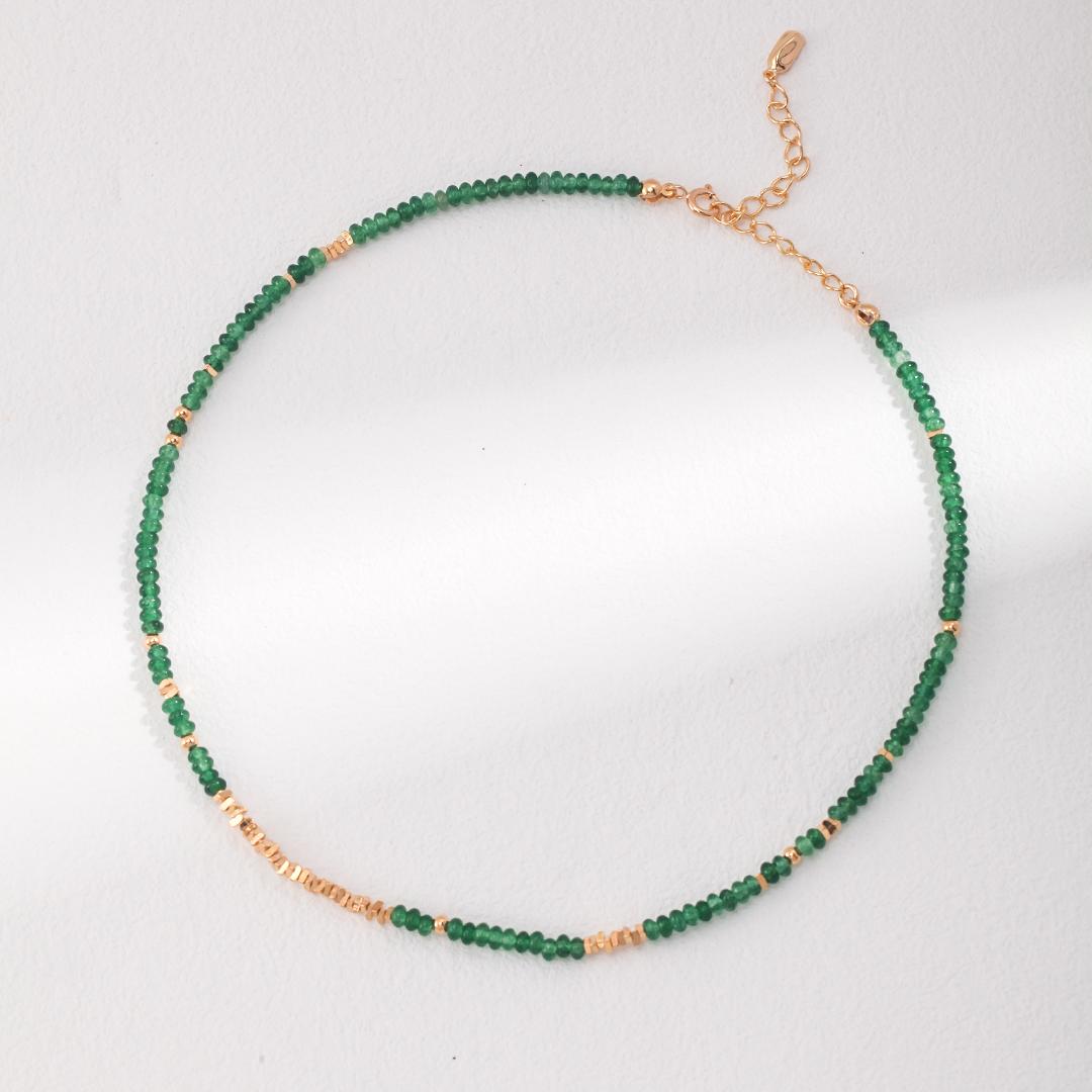 Emerald Silver Necklace