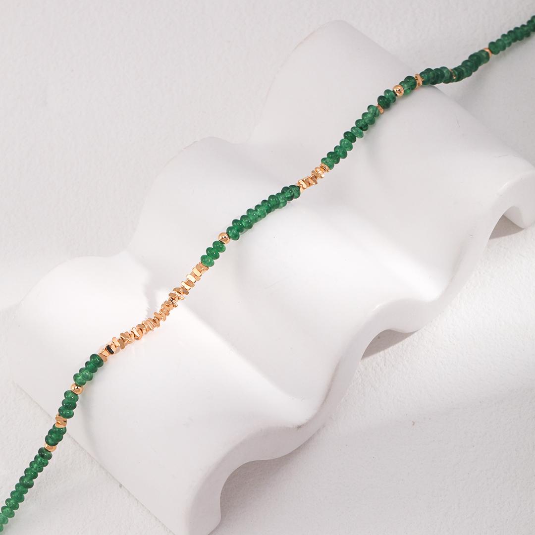 Emerald Silver Necklace