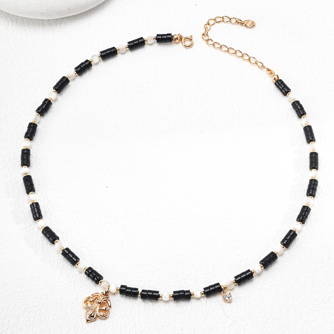 Black agate necklace